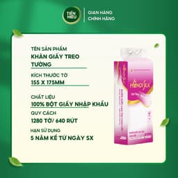 Thumbnail Thùng 6 Bịch Giấy Rút Treo Tường HANOISILK Bền Dai Tiết Kiệm Từ Bột Giấy Nguyên Chất, 1280 Tờ [TẶNG KÈM MÓC TREO] 1