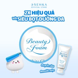 Thumbnail Sữa rửa mặt đều màu mướt mịn SENKA PERFECT WHIP white clay 120g 2