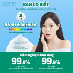 Thumbnail Sữa Rửa Mặt Rau Má Sạch Sâu Lành Tính  SENKA PERFECT WHIP LOW pH CALMING CICA 100G 3