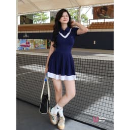 Thumbnail Váy tennis pickleball thể thao Mercy Dress Today U Wear cổ polo tặng kèm quần bảo hộ, chất liệu cao cấp thoải mái 4