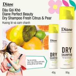 Thumbnail Dầu gội khô tóc tơi phồng mềm mại không bết dính Diane Perfect Beauty Dry Shampoo Fresh Citrus & Pear 4