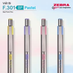 Thumbnail Bút Bi Kim Loại Cao Cấp F.301 Pastel Zebra Pen 1.0mm - Mực Xanh, Vỏ Kim Loại Sang Trọng [Chính Hãng] 2