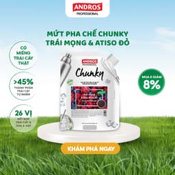 Thumbnail Mứt Pha Chế Trái mọng & Hoa Atiso đỏ - Có miếng trái cây thật - Nguyên liệu pha chế - ANDROS CHUNKY - 1kg 1