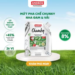 Thumbnail Mứt Pha Chế Nha Đam & Vải - Có miếng trái cây thật - Nguyên liệu pha chế - ANDROS CHUNKY - 1kg 1