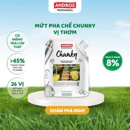 Thumbnail Mứt Pha Chế Thơm - Có miếng trái cây thật - Nguyên liệu pha chế - ANDROS CHUNKY - 1kg 1