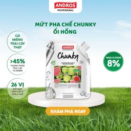 Thumbnail Mứt Pha Chế Ổi hồng - Có miếng trái cây thật - Nguyên liệu pha chế - ANDROS CHUNKY - 1kg 1