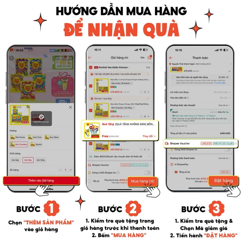 Ảnh COMBO Hộp Kẹo dẻo vị chua Chupa Chups hương trái cây hỗn hợp và dạng ống Hương Dâu và Cola 3
