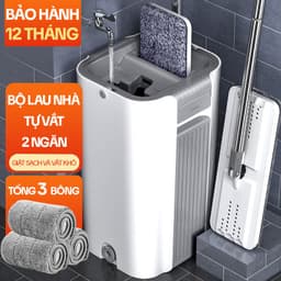 Thumbnail Bộ Cây Lau Nhà KITIMOP C6 PLUS-PRO - Thùng Lau Nhà Tự Vắt Thông Minh, Chổi Lau Nhà Xoay 360 Độ, Lau Sàn Làm Sạch 1