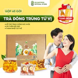 Thumbnail Trà Đông Trùng Tứ Vị Mộc Hương Sơn – Trà Thảo Mộc, Quà Tặng Sức Khỏe Hộp 30 gói kèm quà tặng 1