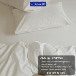 Thumbnail Bộ Ga Giường 5 Món Cotton He thong NEM Cao Cấp Bộ Vỏ Chăn Ga Ra Drap Gối Đệm Nệm Trải Phủ Bọc Giường 4