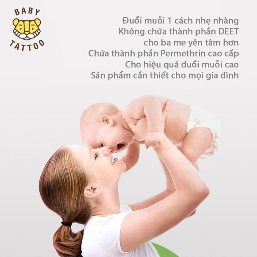 Ảnh BABY TATTOO Tinh Dầu Đuổi Muỗi Bổ Sung, Không Khói Không Mùi An Toàn Cho Bé, Chống Muỗi Tuyệt Đối 2