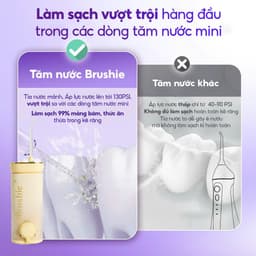 Thumbnail Tăm nước Brushie mini thập sắc phiên bản cải tiến mới nhất 2025 tăm nước du lịch 4