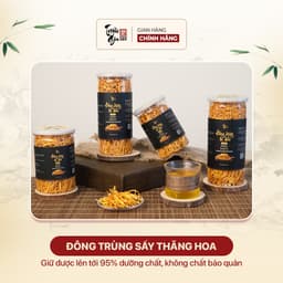 Thumbnail Đông trùng hạ thảo tự nhiên sấy thăng hoa Triệu Gia tăng cường sức khỏe cải thiện lão hóa sợi gãy - Lọ 35gr, 50gr. 1