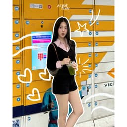 Thumbnail Simple Twist Studio - REGINA SET Áo thun kiểu tay dài đen phối chân váy xám xếp ly 3