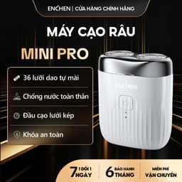 Thumbnail Máy cạo râu Enchen Mini Pro - chống nước - lưỡi dao tự mài - lưới kép linh hoạt - BH 6 tháng 1