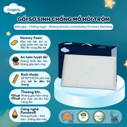 Thumbnail Gối Memory Foam - Comfybaby cho bé organic tự nhiên mềm mại, thoáng mát, sử dụng từ 0 tháng tuổi 1