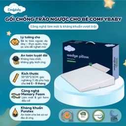 Thumbnail Gối Chống Trào Ngược kháng khuẩn Cho Bé ComfyBaby – Công nghệ làm mát chống mồ hôi trộm 1