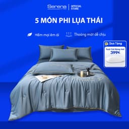 Thumbnail Bộ drap giường Serena Mattress Set ga giường 5 món chăn chần phi lụa thái trải phủ giường mát lạnh mùa hè cao cấp 1