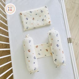 Thumbnail Gối mỏng lót đầu bé sơ sinh Petit Bebe muslin thấm hút thoáng khí hoạ tiết đáng yêu 4