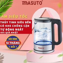 Thumbnail Ấm siêu tốc thủy tinh Masuto MS-Citizen dung tích 1,8L có khe tách cặn, bảo hành 12 tháng 1