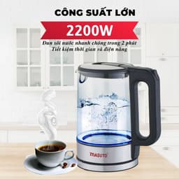 Thumbnail Ấm siêu tốc thủy tinh Masuto MS-Citizen dung tích 1,8L có khe tách cặn, bảo hành 12 tháng 2