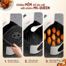 Thumbnail Nồi chiên không dầu Masuto MSQueen 6L màn hình cảm ứng, 2 tầng đốt đối lưu không cần lật trở 2