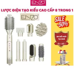Thumbnail Lược điện ENZO 755,759 Thương hiệu Italia, máy uốn tóc đa năng 7in1 với công nghệ ion âm Bảo hành 5 năm 1