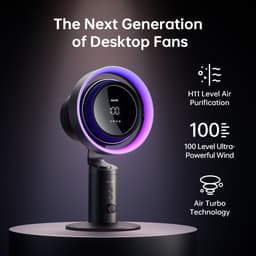 Thumbnail Quạt để bàn cao cấp Jisulife Pro3 | Pin 10000mAh | Sử dụng tới 9 giờ | Màn hình LED hiển thị năng lượng gió |BH 12 tháng 2