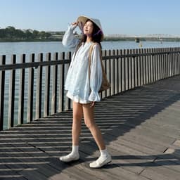 Thumbnail Áo Babydoll Nữ Cổ Trụ Viền Bèo Bo Tay Siêu Xinh - TAWON TOP - GOÛT DE JUN 3