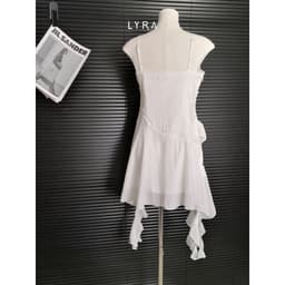 Thumbnail LYRA - Váy 2 dây dáng ngắn tầng phối viền rua - CSYVD0142 4