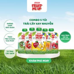 Thumbnail Combo 5 Túi Trái Cây Xay Nhuyễn Nguyên Chất - 100% trái cây thật - ANDROS FRUIT ME UP - 90gx5 2
