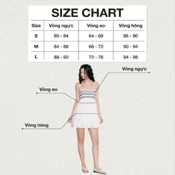 Thumbnail DOTTIE - Đầm ngắn chạy smocking trang trí - Trắng - D0697 2