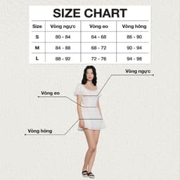 Thumbnail DOTTIE - Đầm tay phồng phối vải - Trắng - D0700 2