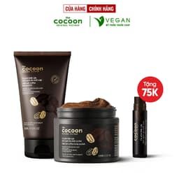 Thumbnail Bộ 3 Cà phê Đắk Lắk tẩy da chết cocoon: Cơ thể 200ml + Da mặt 150ml + Son môi 5g 2