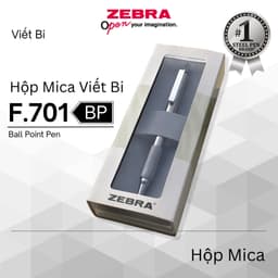 Thumbnail Bút Bi F-701 0.7mm Zebra Pen Vỏ Kim Loại Bạc Mực Xanh  [Chính Hãng] 4