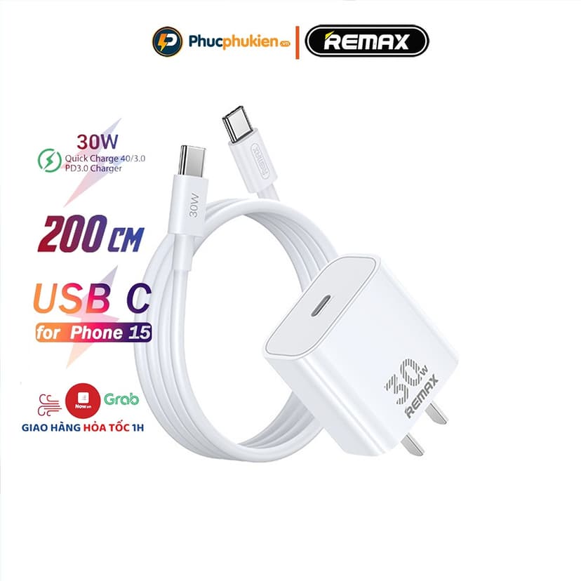 Ảnh Bộ sạc nhanh 30w chính hãng Remax U71 sạc đầy 60% pin 15,16 seris chỉ trong 30 phút - Phúc Phụ Kiện 4
