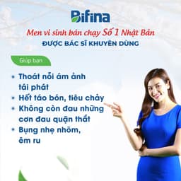 Thumbnail Men vi sinh Bifina Nhật Bản Loại EX 30 gói - Giảm hội chứng ruột kích thích và đại tràng co thắt 2