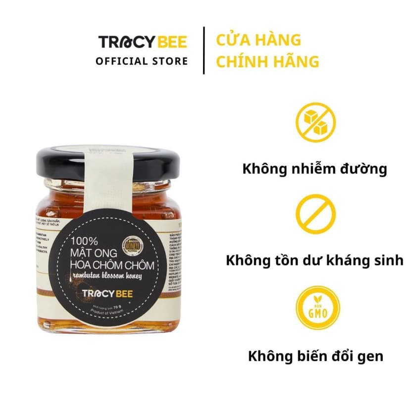 Ảnh MẬT ONG TRACYBEE HOA CHÔM CHÔM NGUYÊN CHẤT 50ml 1