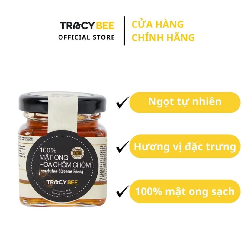 Ảnh MẬT ONG TRACYBEE HOA CHÔM CHÔM NGUYÊN CHẤT 50ml 4