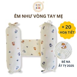 Thumbnail Gối chặn cho bé sơ sinh PETIT BEBE muslin thoáng khí giúp trẻ ngủ ngon chống giật mình 1