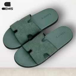 Thumbnail Dép Nam GEMIS Quai Ngang 5 Màu Size 38-44, Quai Da Sần Phủ Nano, Đế Đúc Cao Xu Chống Trơn Trượt 1