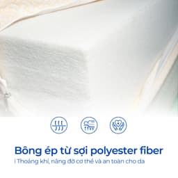 Thumbnail Nệm Bông Ép Gấp 3 Aroma Fiber Độ Dày 5Cm Không Nóng Lưng, Nâng Đỡ Cơ Thể, Chính Hãng, Bảo Hành 10 Năm 4