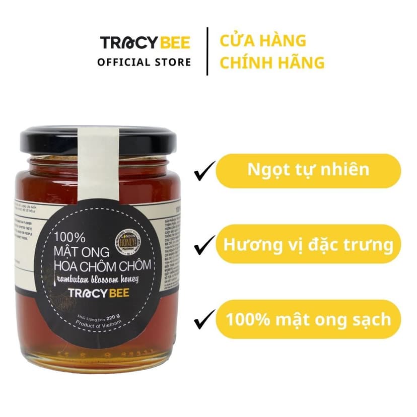 Ảnh MẬT ONG TRACYBEE HOA CHÔM CHÔM NGUYÊN CHẤT 189ML 4