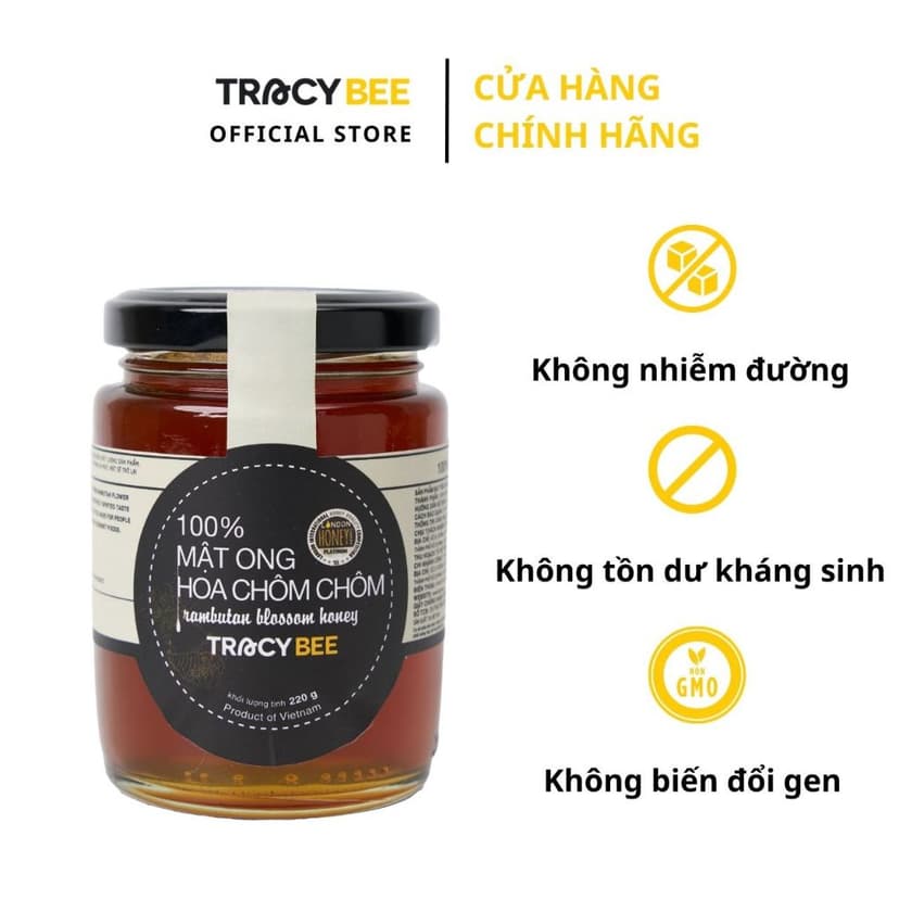 Ảnh MẬT ONG TRACYBEE HOA CHÔM CHÔM NGUYÊN CHẤT 189ML 1
