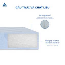 Thumbnail Nệm Bông Ép Gấp 3 Aroma Ceramic, Nệm Siêu Cứng Nâng Đỡ Và Bảo Vệ Côt Sống, Chính Hãng, Bảo Hành 12 năm 2