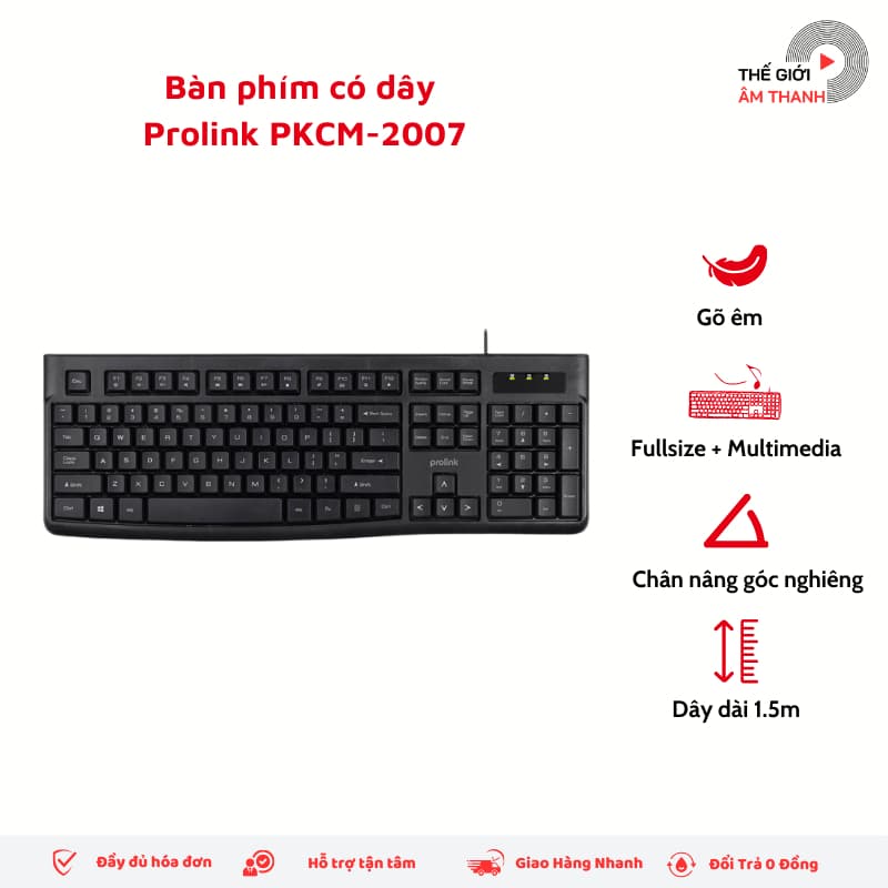 Ảnh Bàn Phím Có Dây Prolink PKCM-2007 - CHÍNH HÃNG STORE 1