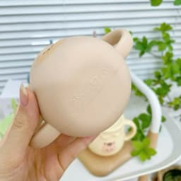 Thumbnail Cốc tập uống nước silicon KidAndMom có chức năng đẩy nắp đậy tiện lợi,Cốc tập hút cho bé 4