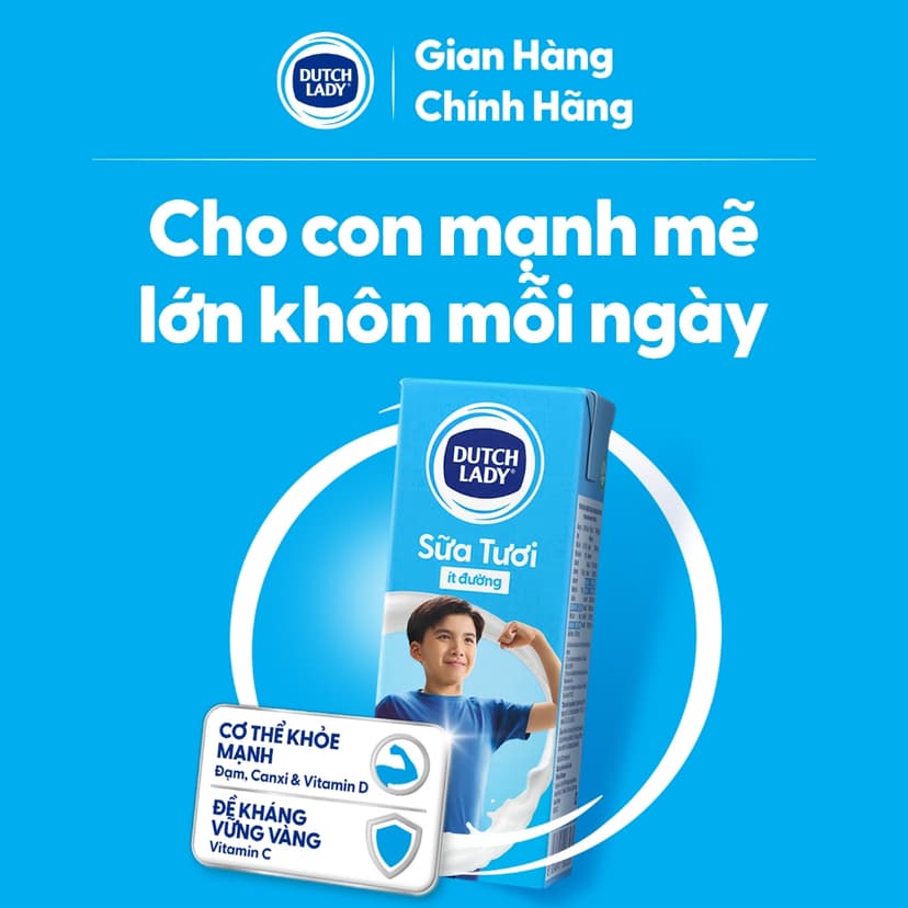 Ảnh Hộp Sữa Tươi Tiệt Trùng Dutch Lady Có Đường 965ml 4
