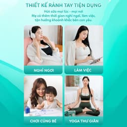 Thumbnail Máy Hút Sữa Rảnh Tay Kamidi Queen 1 Máy Hút sữa Không Dây Hút Được Mọi Tư Thế Hút Mạnh Hút Kiệt Cho Mẹ 3