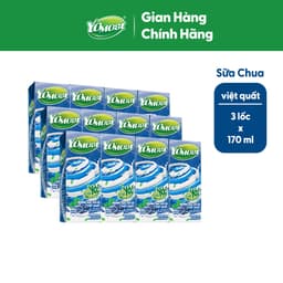 Thumbnail Combo 3 Lốc Sữa chua lên men tự nhiên Yomost bạc hà - việt quất 4x170ml/lốc 1